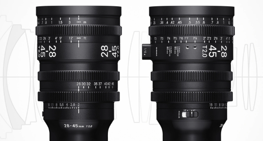 适马发布电影镜头新秀：28-45mm T2.0 AF CINE，E/L卡口灵活适应电影制作新需求