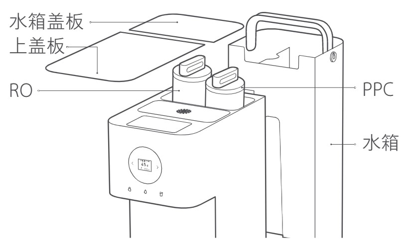 米家台式饮水机图解使用教程