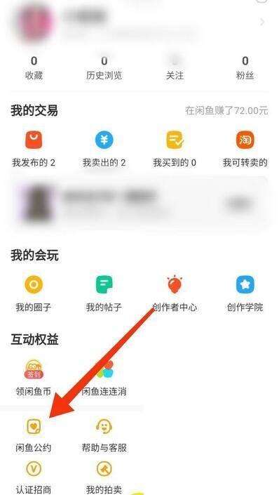 闲鱼公约如何查看