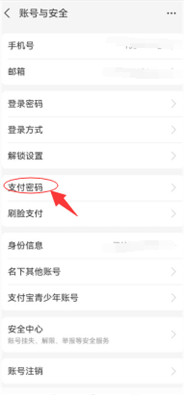 支付宝怎么找回支付密码