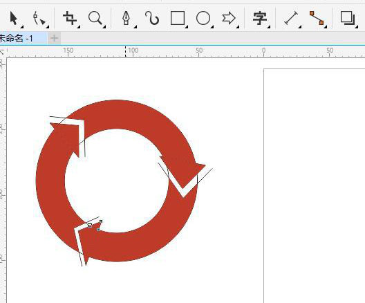 coreldraw画循环箭头的方法第5步