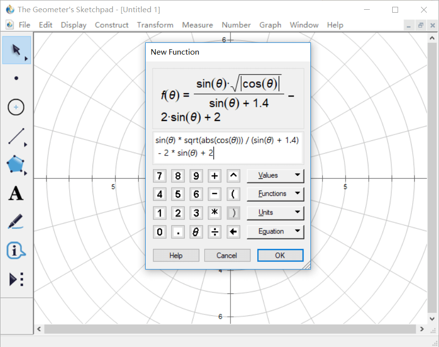 输入心形函数