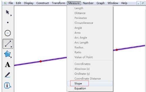 几何画板求直线的斜率的操作方法