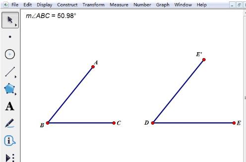 几何画板作两个相等的角的简单教程