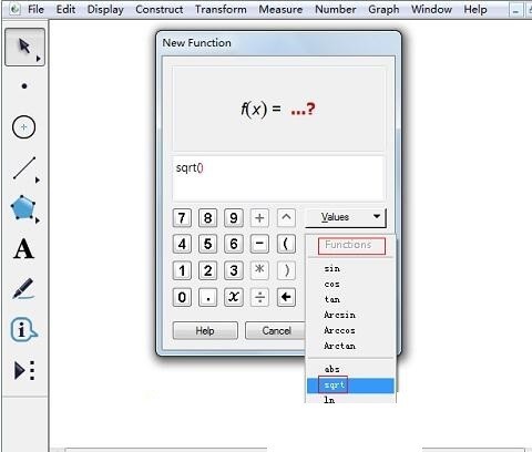 几何画板中打根号符号的操作内容