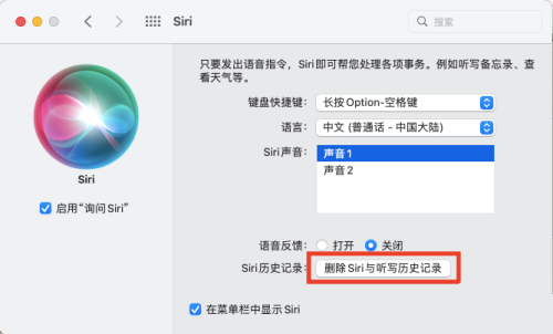 MAC系统怎么删除Siri与听写历史记录-删除Siri与听写历史记录教程