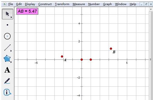 几何画板度量两点坐标距离的操作方法